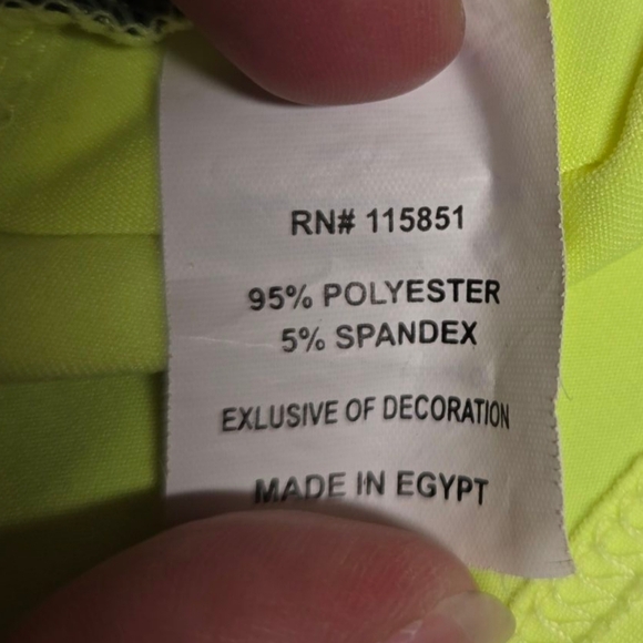 Beverly Hills Polo Club Yellow and Black Women's Racerback Athletic Large Top - Picture 3 of 5